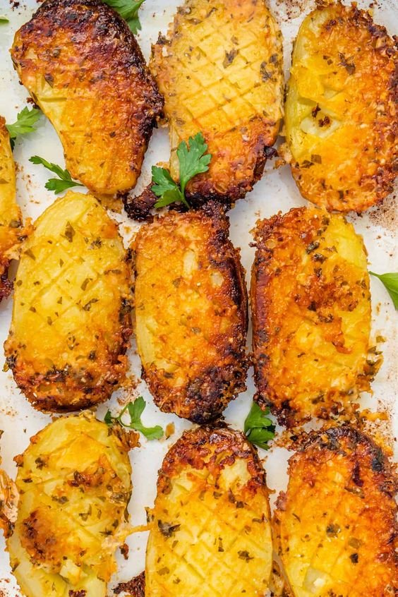 Cheese Crusted Potatoes